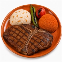 Een heerlijk stuk vlees met de combinatie van de dunne lende (entrecote) en de ossenhaas van een rund. 